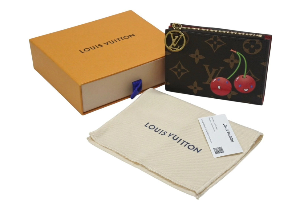 LOUIS VUITTON Portefeuille Lisa bi fold wallet Takashi Murakami brown